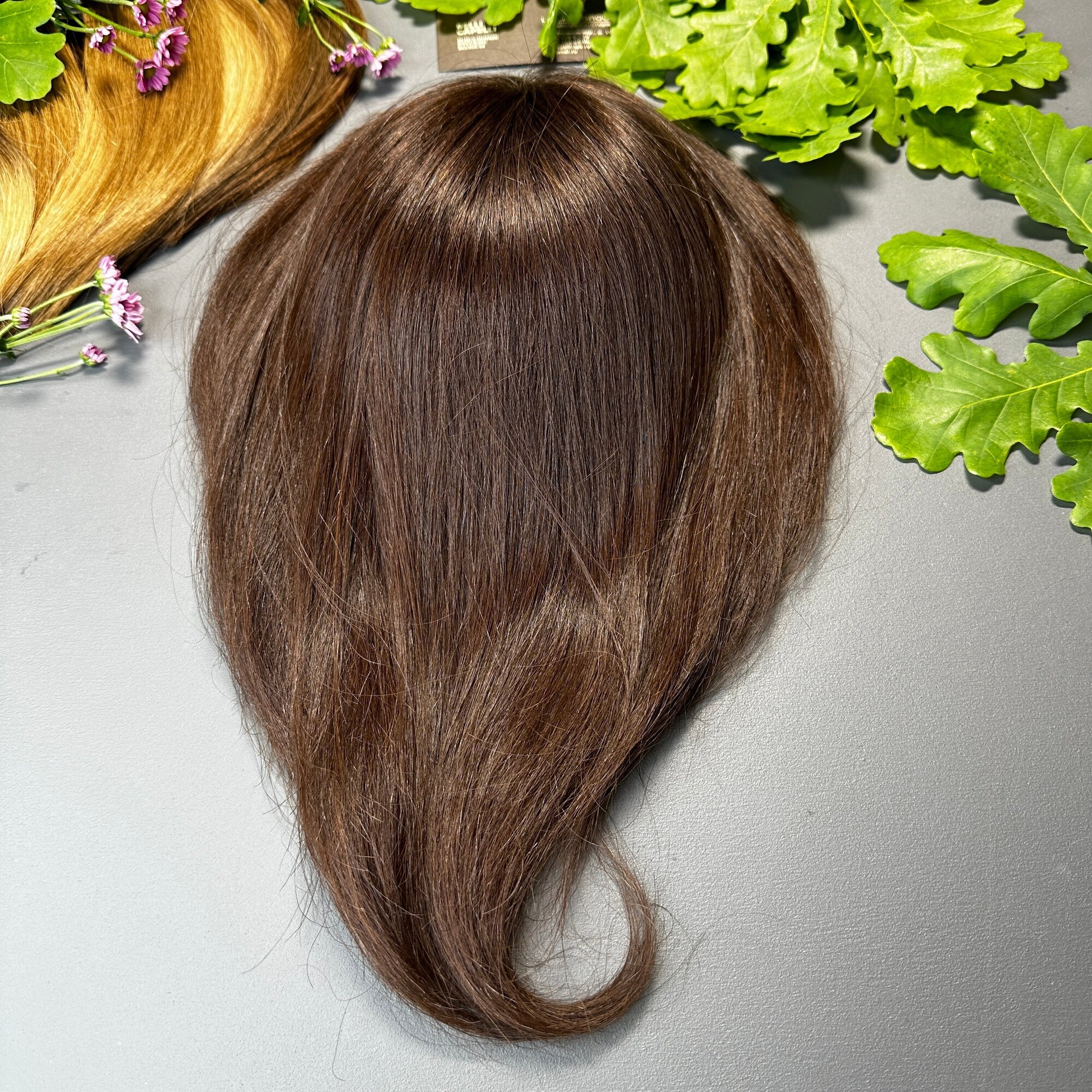 Накладка макушечная из славянских волос BelliCapelli 30 см , оттенок №4