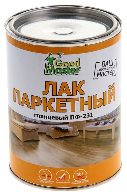 Лак MasterGood Паркетный ПФ-231 пентафталевый бесцвeтный 0.75 л