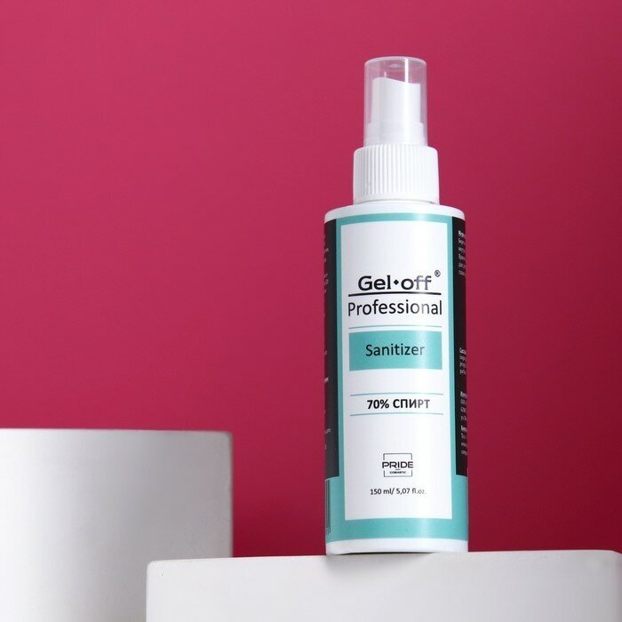 Gel*off Очищающее средство для рук и ногтей Gel*off Sanitizer с антибактериальным эффектом, 150 мл