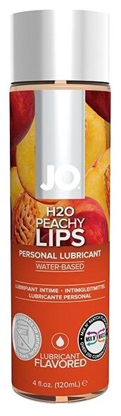 Лубрикант на водной основе с ароматом персика JO Flavored Peachy Lips - 120 мл.