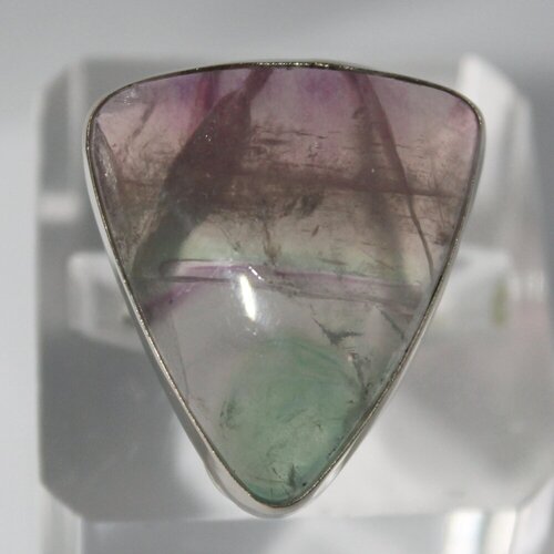фото Кольцо true stones, флюорит, размер 18, фиолетовый, зеленый
