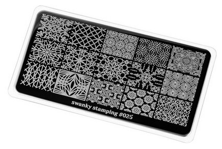 Swanky Stamping пластина 025 12 х 6 см black