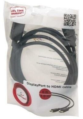 Кабель DisplayPort 10м Cablexpert CC-DP-HDMI-10M круглый черный - фото №9