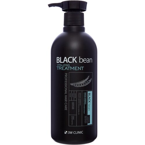 Купить Маска для волос восстанавливающая с экстрактом чёрной фасоли 3W CLINIC black bean vitalizing treatment 500мл., маска