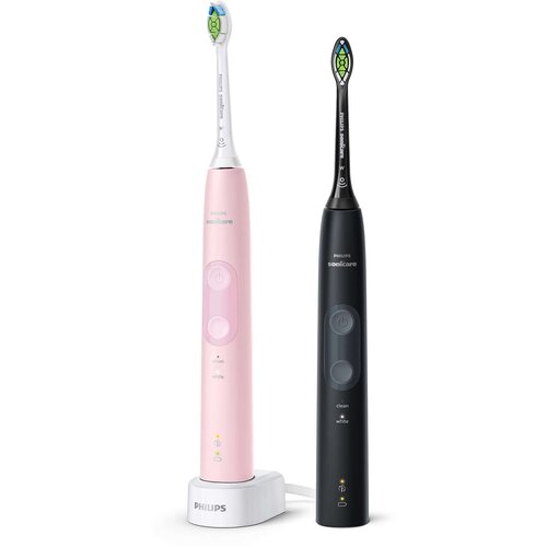 звуковая зубная щетка Philips Sonicare ProtectiveClean 4500 черныйрозовый 21299₽