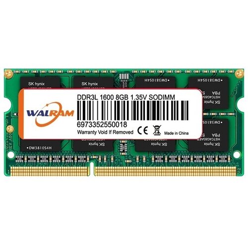 Оперативная память Walram DDR3L 8 Гб SODIMM 1600 МГц 135 В чипы Hynix 164700₽