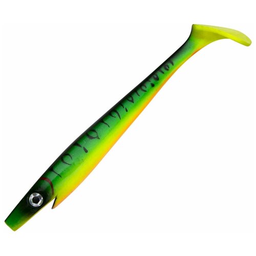 Силиконовая приманка для рыбалки Strike Pro Pig Shad Giant 260мм #Mat Tiger, виброхвост на щуку, окуня, судака