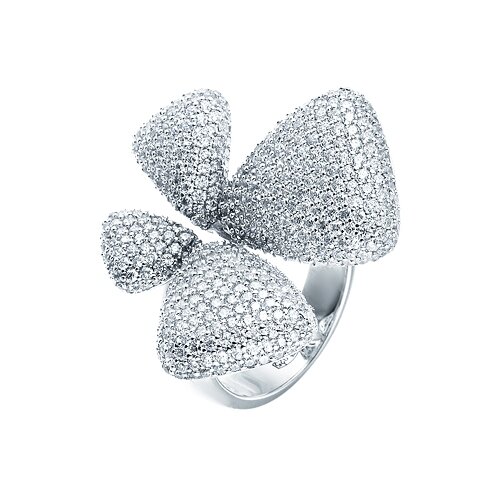 фото Element47 кольцо из серебра 925 пробы с фианитами dm0488r-001-wg, размер 16.5