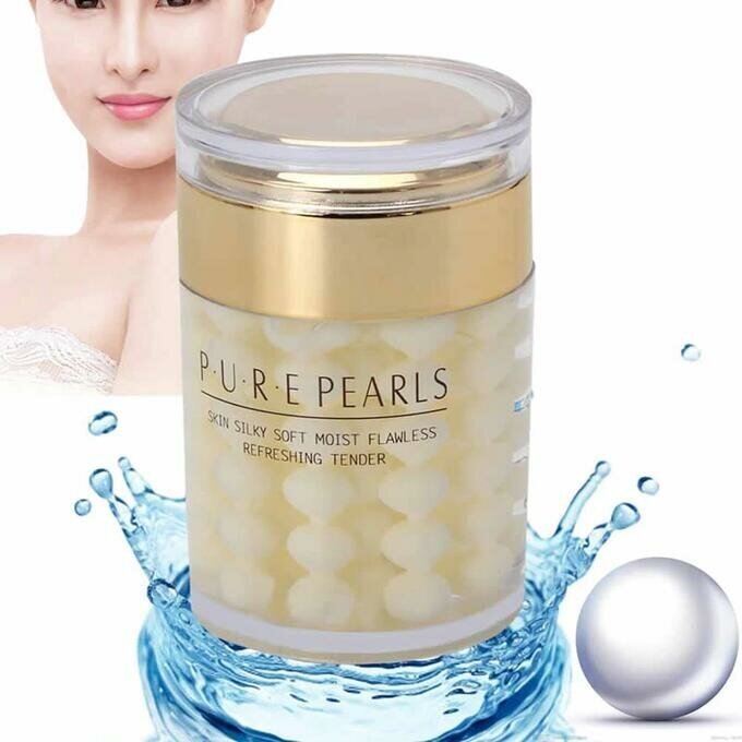 BioAqua Pure pearls ночная питательная маска с жемчугом и коллагеном, 120 г, 120 мл