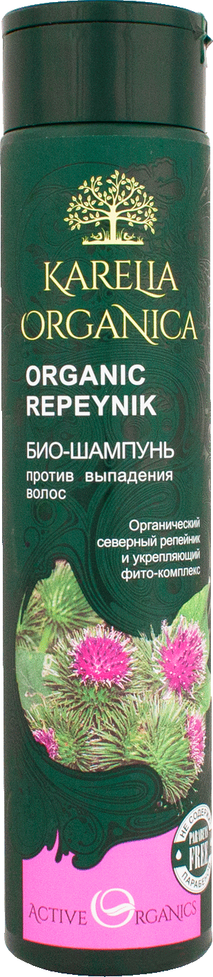 KARELIA ORGANICA Био-Шампунь "Organic REPEYNIK" Против выпадения волос, 310мл