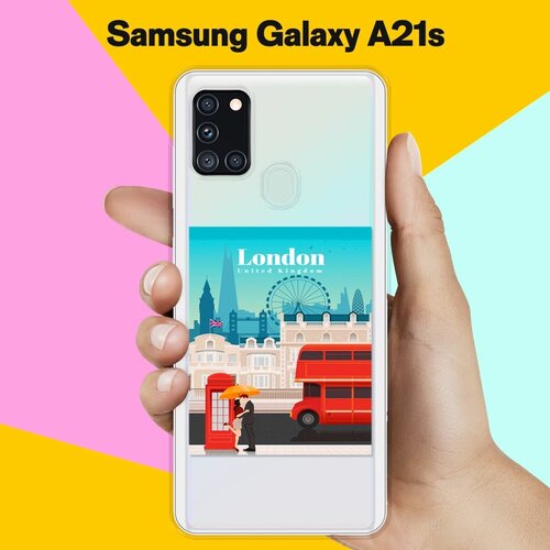 жидкий чехол с блестками drama queen на samsung galaxy a21s самсунг галакси a21s Силиконовый чехол London на Samsung Galaxy A21s