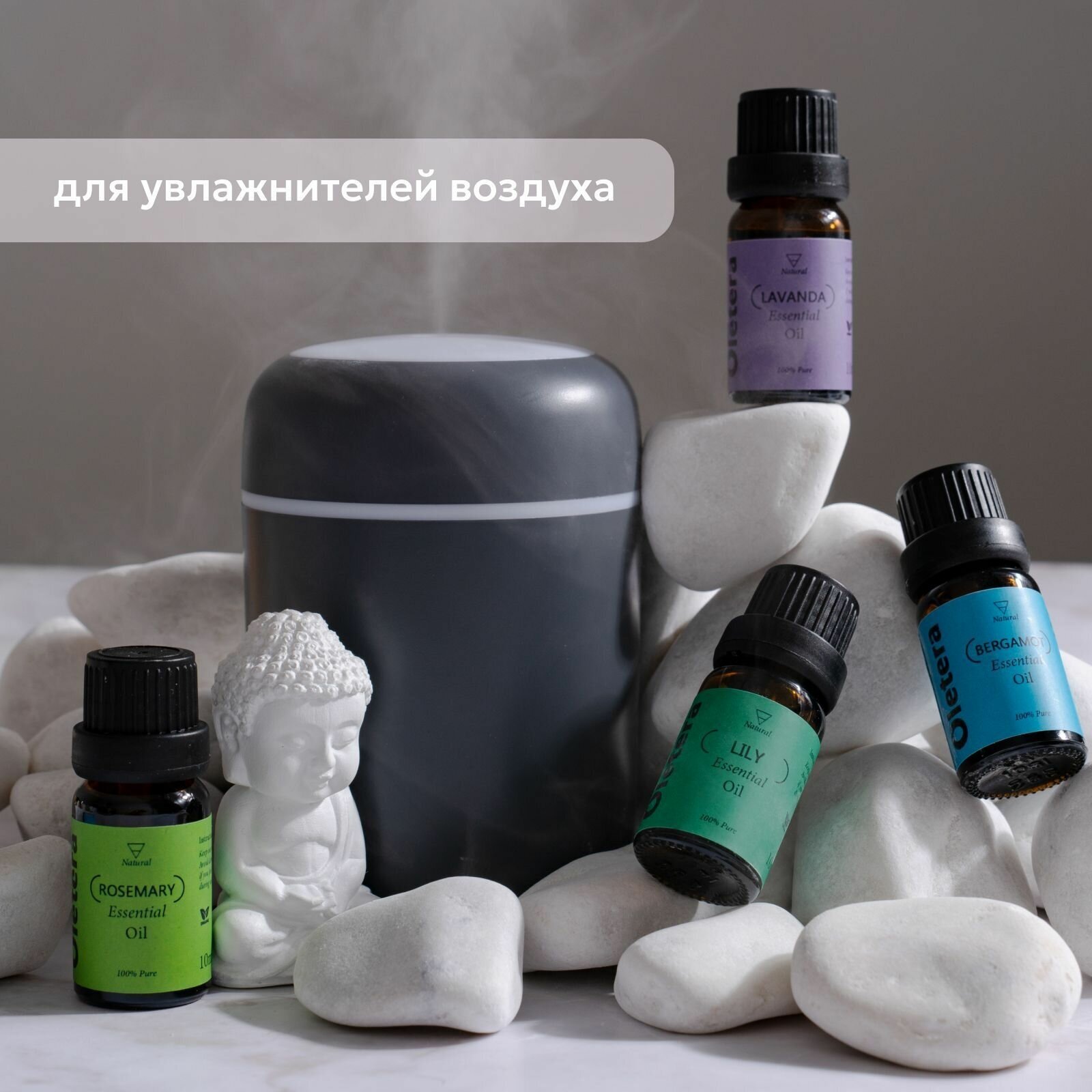 Эфирное масло Essential Oil / Набор натуральных эфирных масел из 12 ароматов по 10 мл / 100% эфирные масла для тела, кожи, для дома, бани, для сна.