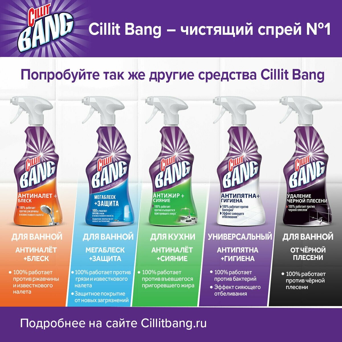 Cillit BANG спрей Антиналет + Блеск, 0.45 л - фотография № 10
