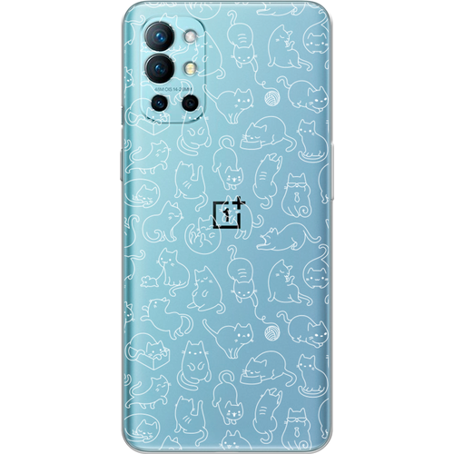 Силиконовый чехол на OnePlus 9R / ВанПлас 9R Шкодливые котики, прозрачный силиконовый чехол на oneplus 9r ванплас 9r санкт петербург коллаж прозрачный