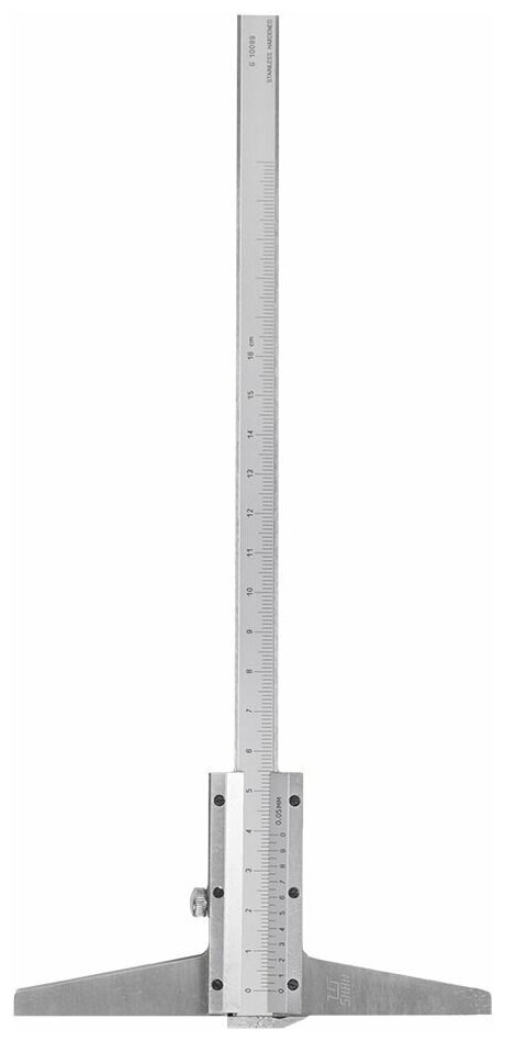 Штангенглубиномер ШГ 160мм 0.05 с толщиномером (грси №79928-20) SHAN