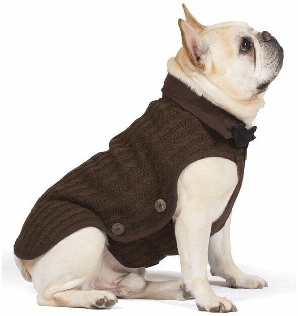 Dog Gone Smart Вязаный двухслойный нано-свитер Nano Knit Sweater, спинка 40 см
