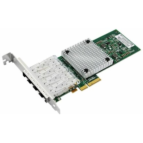 Сетевая карта Gigabit Ethernet, 4 SFP порта, 4*10/100/1000Base-X, 1,25 Гбит/с, Intel i350 h3c lsqm2gp24sa8 модуль интерфейса геотермического интерфейса s700et 24 порта s700et sfp lc