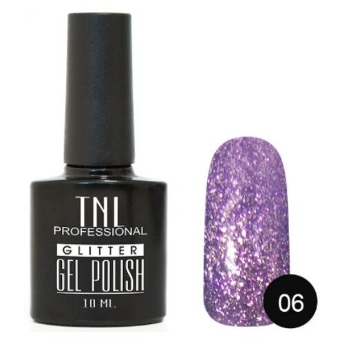 TNL Professional Гель-лак Glitter Effect, 10 мл, №06 - Фиолетовый гель лак tnl glitter 06 фиолетовый 10 мл