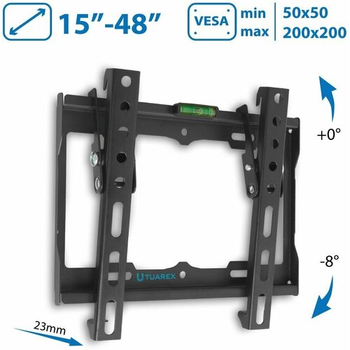 Кронштейн на стену Tuarex Olimp-116, black кронштейн sunwind 2ts 15 48 настенный наклон черный sun ma52t025