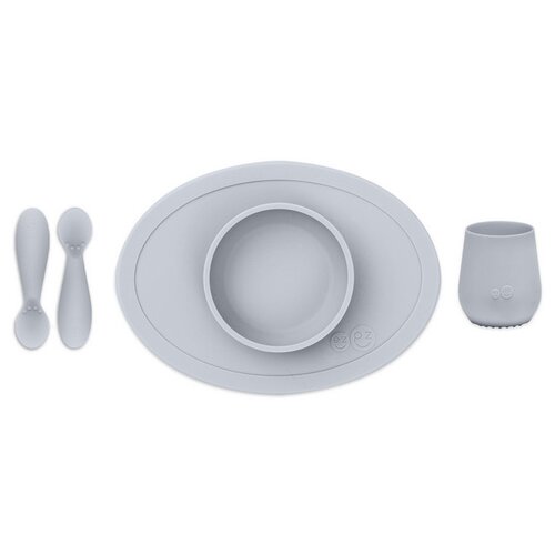 фото Набор из 4-х предметов ezpz "first food set", цвет светло-серый
