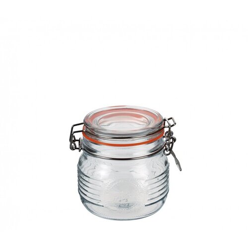 Банка для хранения с крышкой в-11см, д-11,5 см, 0,5 л, стекло