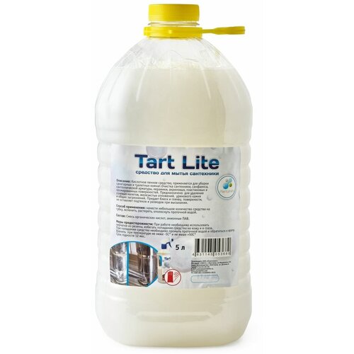 Средство для очистки сантехники TART LITE 5л, санфаянса, керамики, акриловых, раковин, кафельной плитки