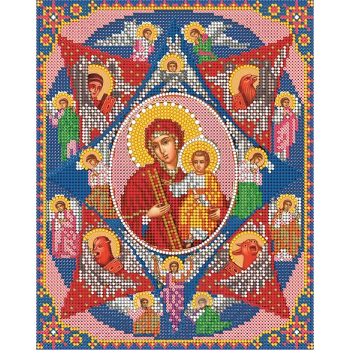 Вышивка бисером иконы Богородица Неопалимая Купина 19*24 см набор для вышивания иконы кроше радуга бисера b 474 неопалимая купина