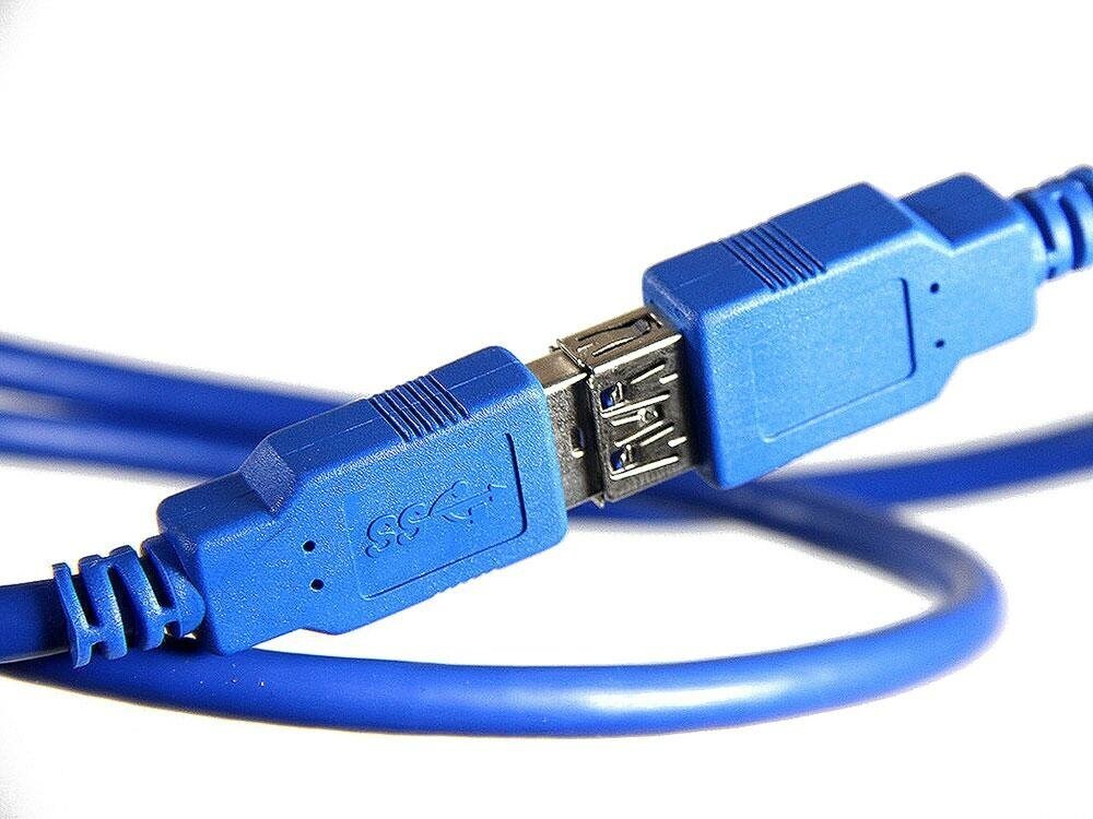 Удлинитель Aopen USB - USB (ACU302), 1.8 м, синий - фото №6