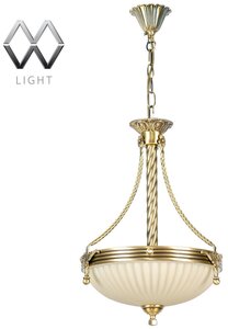 Люстра MW-Light Афродита 317010303, E14, 180 Вт, кол-во ламп: 3 шт., цвет: бронза/белый