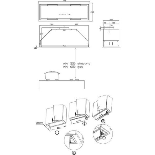 Вытяжка встраиваемая Korting KHI 9997 X 4049100₽
