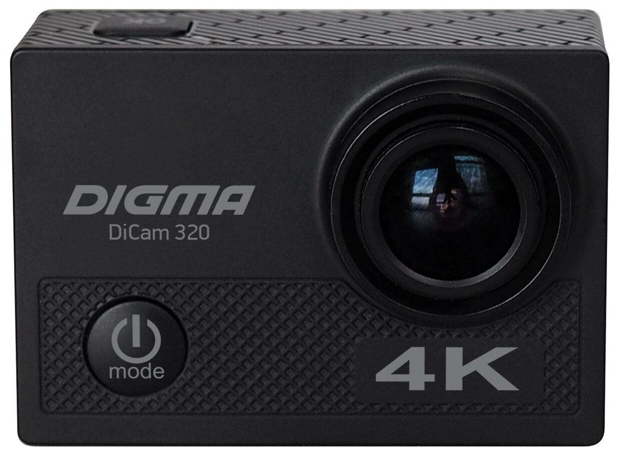 Экшн-камера Digma DiCam 320 4K, WiFi, черный [dc320]