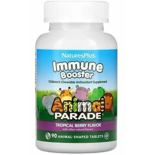 Animal Parade Kids, Immune Booster, для защиты иммунитета детей, Nature's Plus, 90 животных