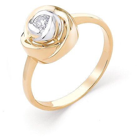 Master Brilliant Золотое кольцо из красного золота с бриллиантом 1-106-974
