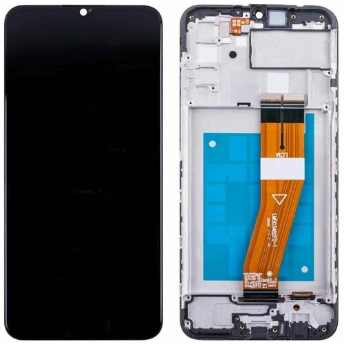 Дисплей для телефона Samsung Galaxy A03s, A037F, модуль c рамкой, черный, 1 шт