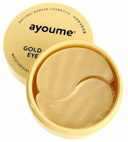 Ayoume Gold + Snail Eye Patch Патчи для глаз омолаживающие с золотом и улиточным муцином, 60 шт