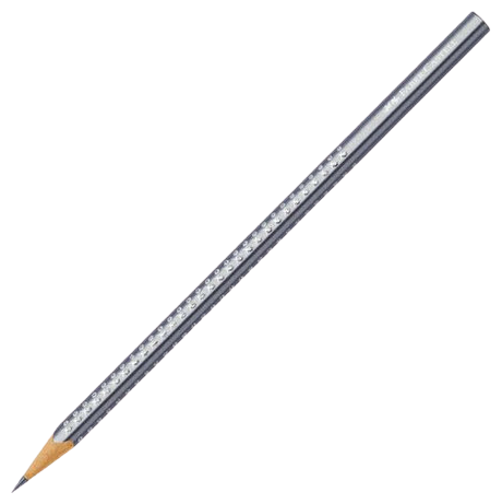 Faber-Castell Чернографитовый карандаш "Sparkle metallic" серебряный sela