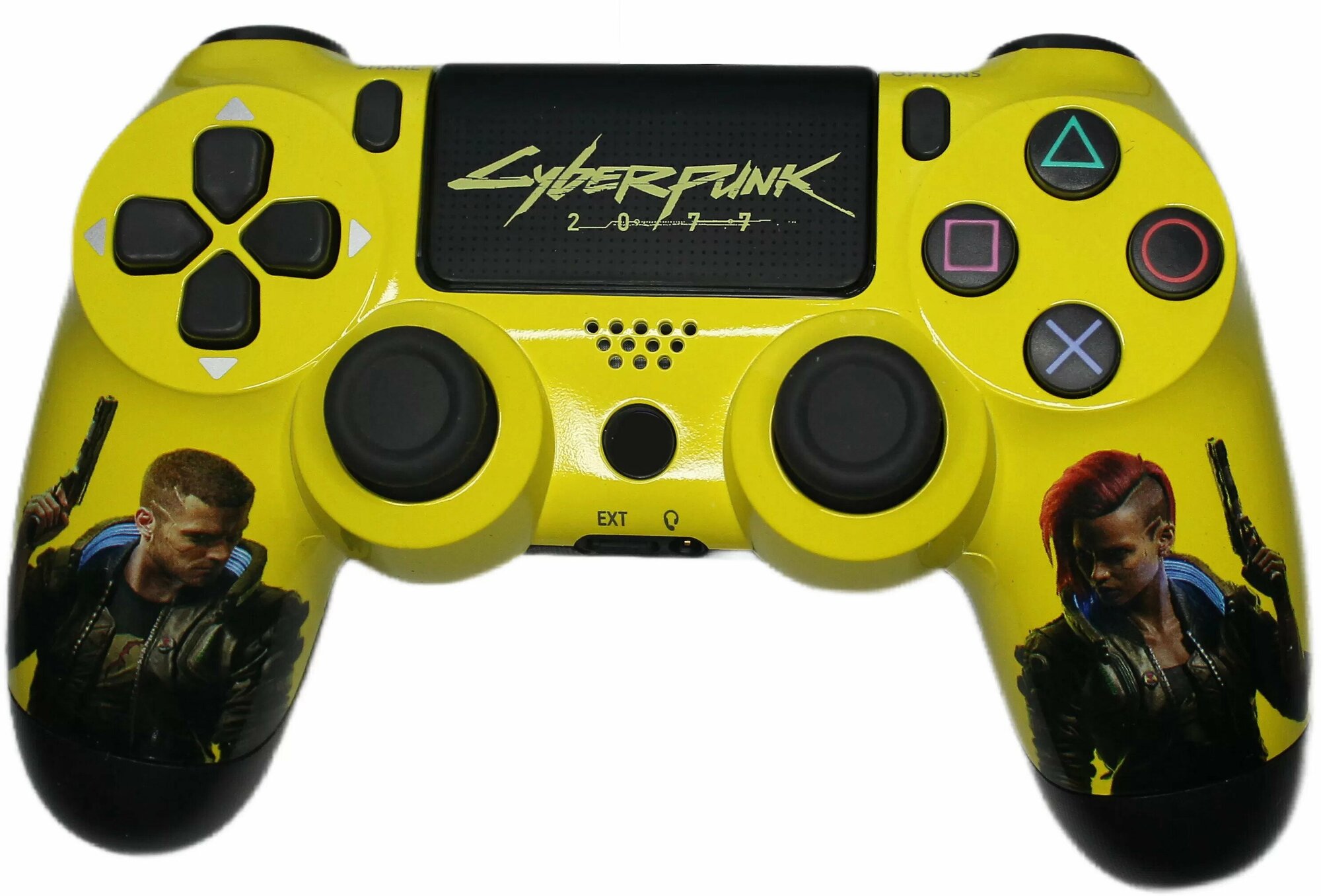 Беспроводной геймпад для PlayStation 4 модель Cyberpunk V2. Джойстик совместимый с PS4 PC и Mac Apple Android