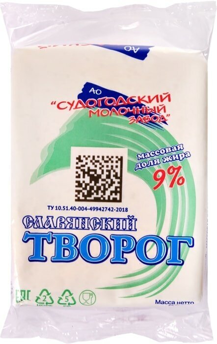 Творог Славянский 9% 200г