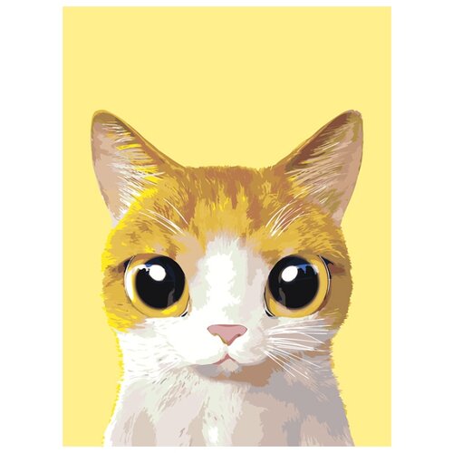 картина по номерам котенок 30x40 см Картина по номерам Котенок Лучик, 30x40 см