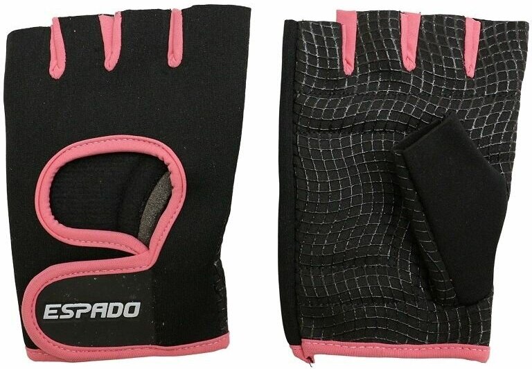 Перчатки для фитнеса Espado, ESD001, черно-розовый (S)