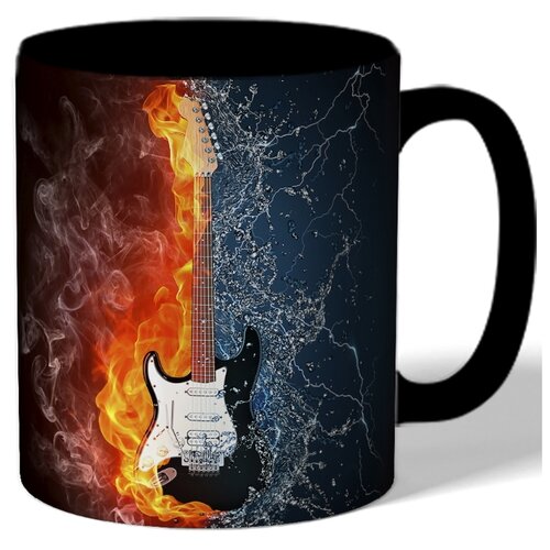 фото Кружка цветная с рисунком гитара drabs