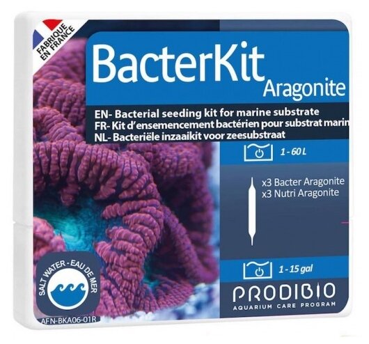 BacterKit Aragonite (6 шт) бактерии для запуска морского грунта на 10кг грунта - фотография № 1