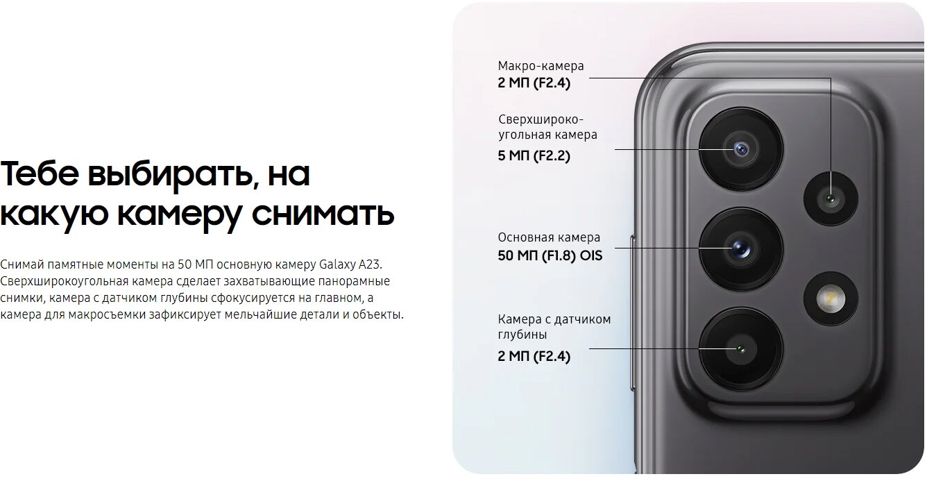 Смартфон Samsung Galaxy A23 4/64Gb (SM-A235FZKUSKZ) Black - фото №7