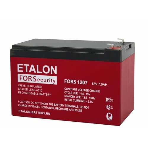 Аккумулятор 12В 7Ач (FORS 1207) | код.200-12/007S | Etalon battery (3шт. в упак.)