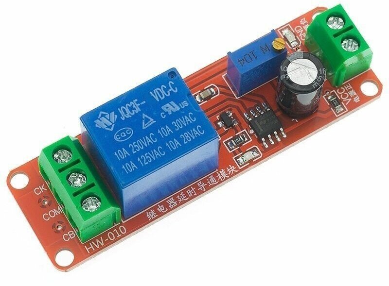 фото Одноканальное реле времени 5В с таймером от 1 до 10 секунд на NE555 (У)