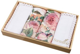 Комплект салфеток SANTALINO из 4-шт винтаж 40х40 см,кремовый+белый, 100% хлопок (850-714-84)