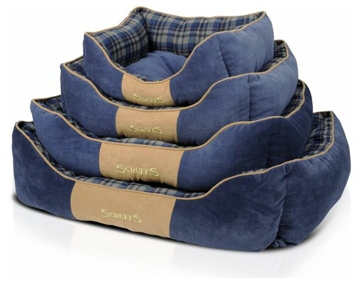 Лежак с бортиками Scruffs "Highland", синий, 50*40см (Великобритания) - фотография № 5