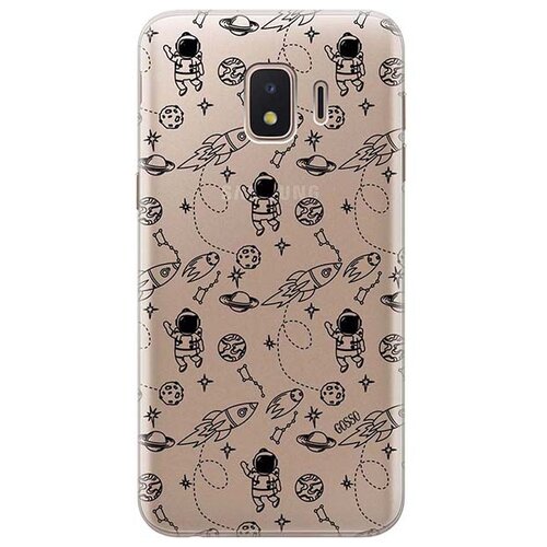 фото Ультратонкий силиконовый чехол-накладка для samsung galaxy j2 core с 3d принтом "space" gosso