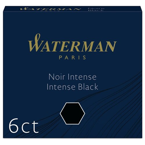 Картриджи чернильные Waterman International, черный, 6шт, картонная коробка