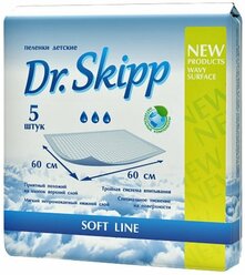 Одноразовая пеленка Dr. Skipp Soft Line 60х60, 5 шт.